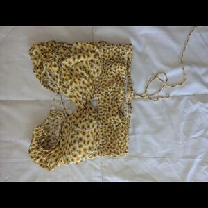 Rue21 Yellow Floral Crop Top
